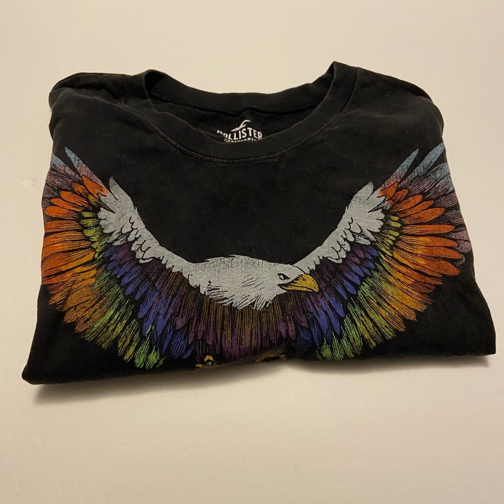 Hollister cropped eagle tee